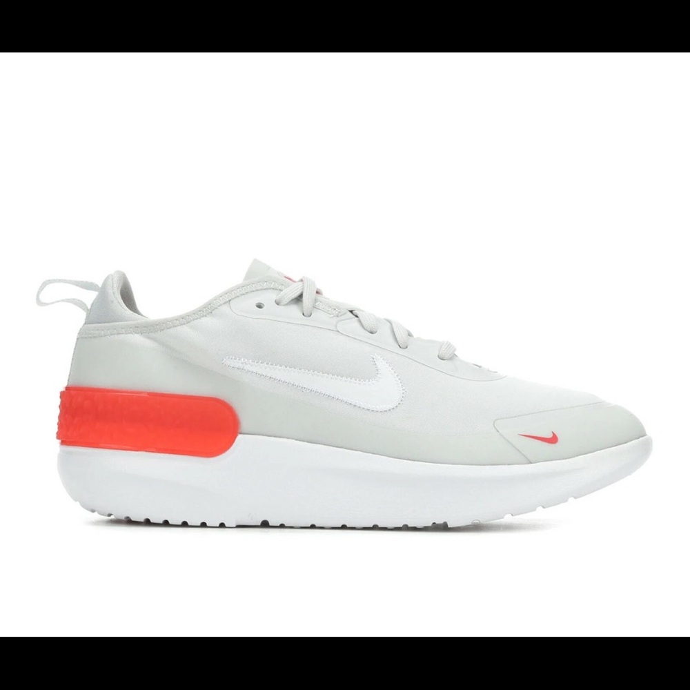 Nike Light Gray and Bright Red Sneakers